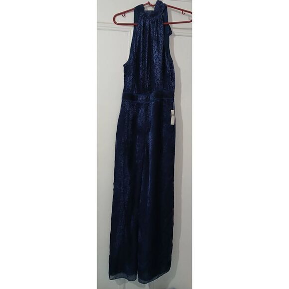 Elevenses anthropologie women size 2 TALL LONG glam dressy romper halt neck $178 - Picture 3 of 9